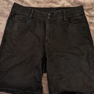 Black Bermuda jean shorts from Lane Bryant